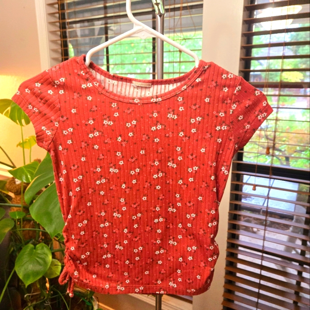 🖤5/$25🐝 Gap Girls Floral Fall Shirt Size Medium EUC